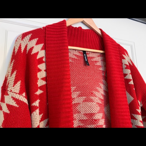 Red Aztec Cardigan - Picture 2 of 4